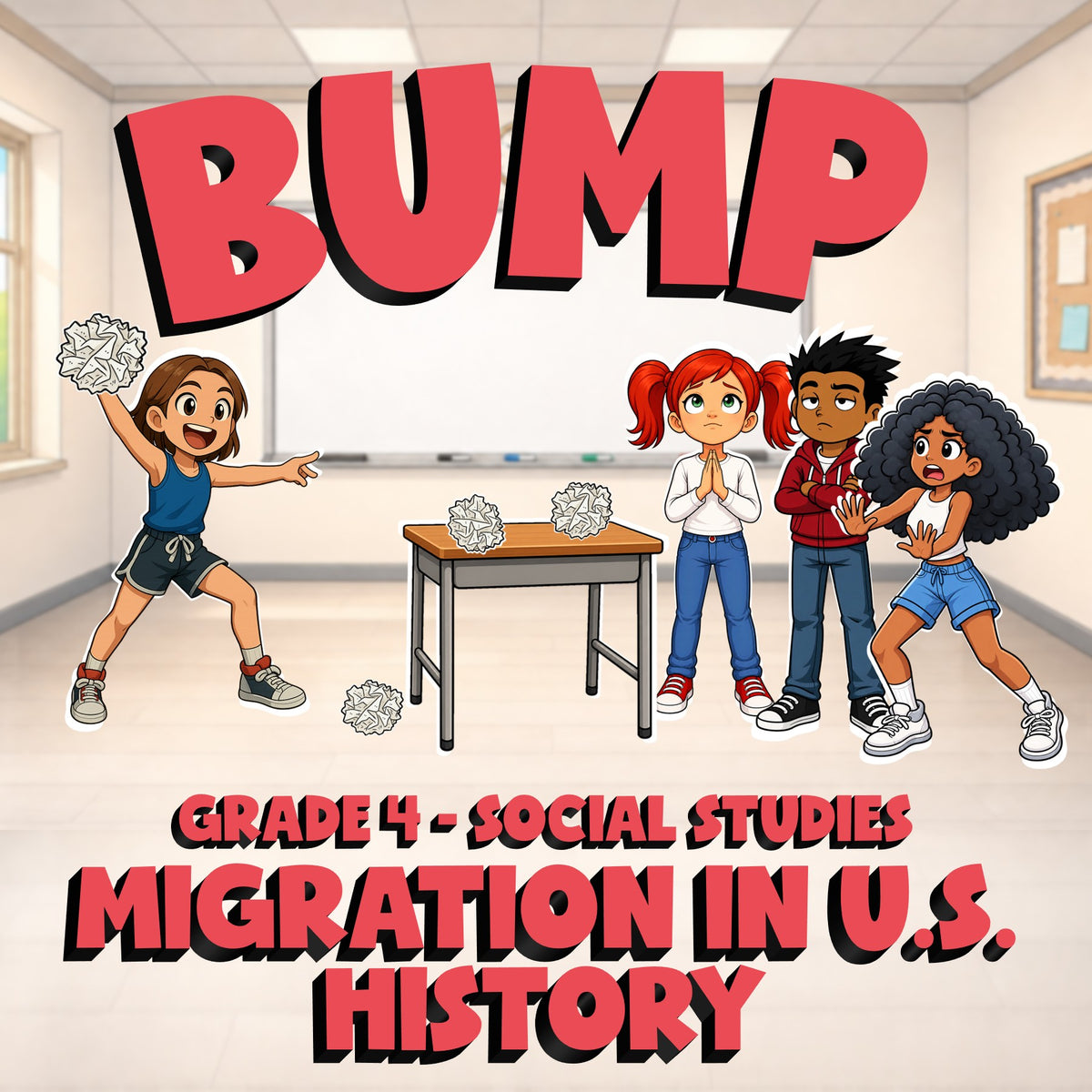 Migration in U.S. History BUMP Socials Game - No Prep Grade 4 Review Activity