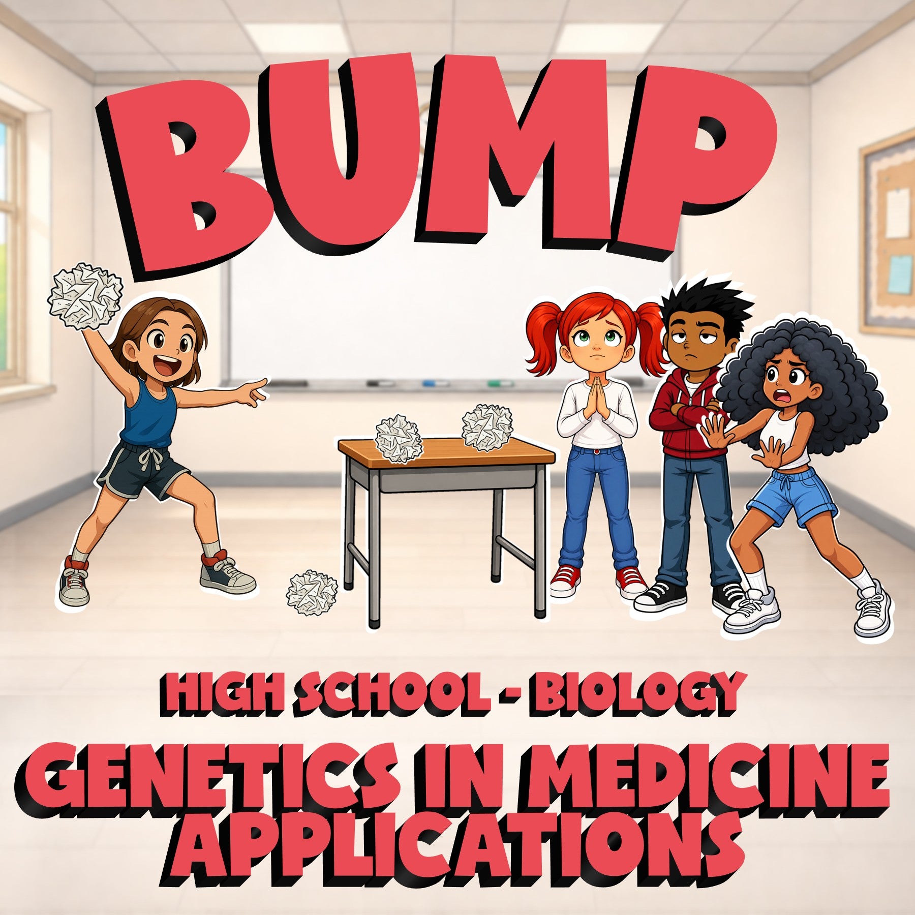 Genetics in Medicine Applications BUMP Science Game - No Prep Biology Review