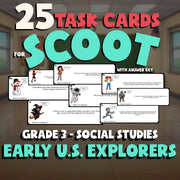 Early U.S. Explorers SCOOT TASK CARDS Socials Game - No Prep Grade 3 Review