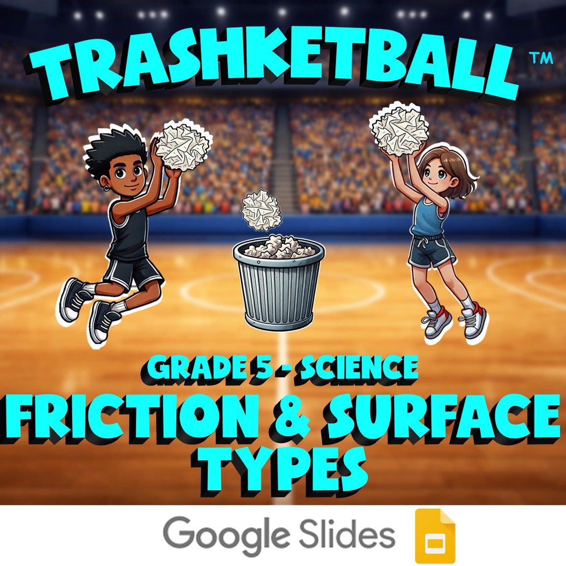 Friction & Surface Types TRASHKETBALL Science Game - No Prep Grade 5 Review