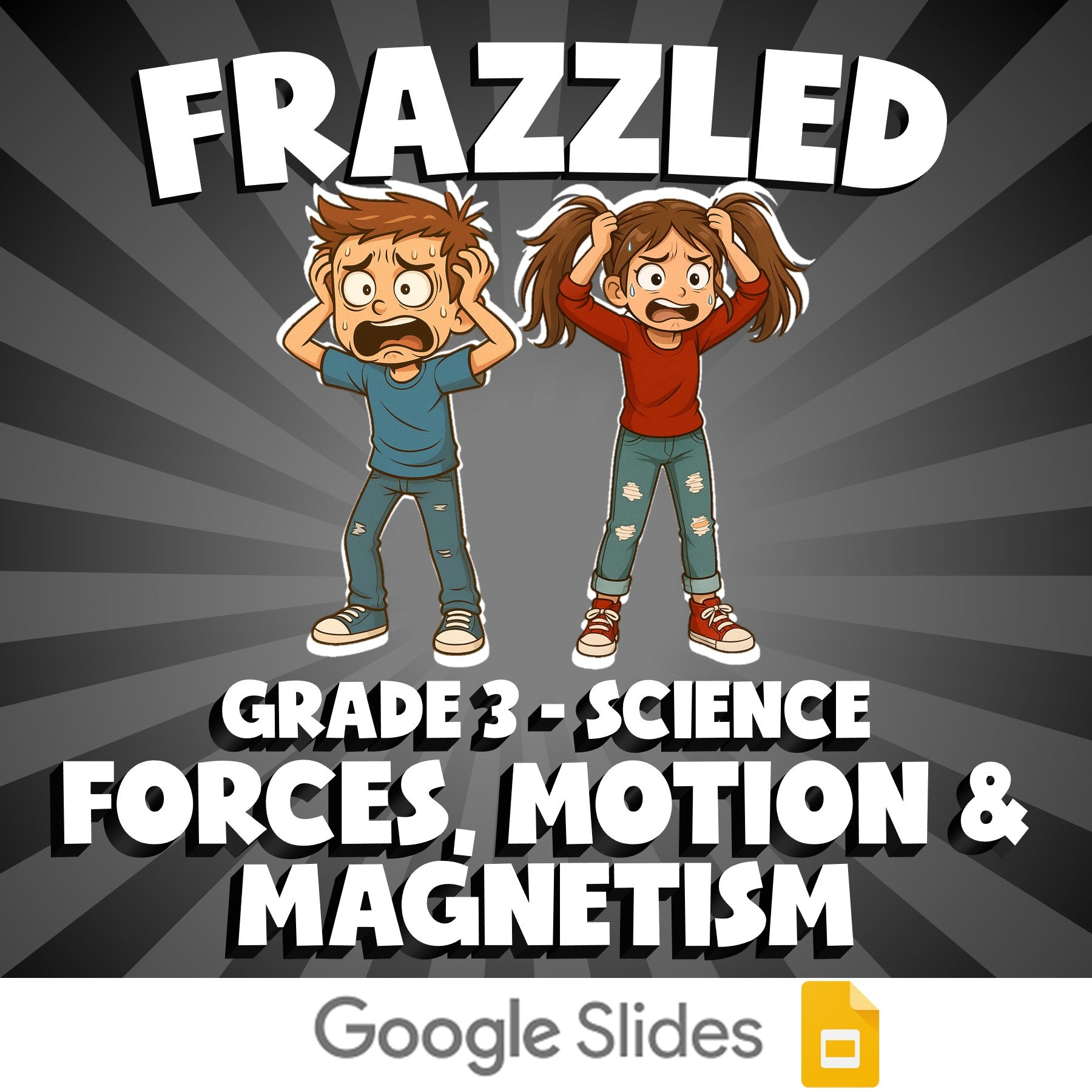 Forces, Motion & Magnetism FRAZZLED Science Game - No Prep Grade 3 Review