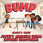 Justify Answers Using Number Reasoning BUMP Math Game - No Prep Grade 4 Review