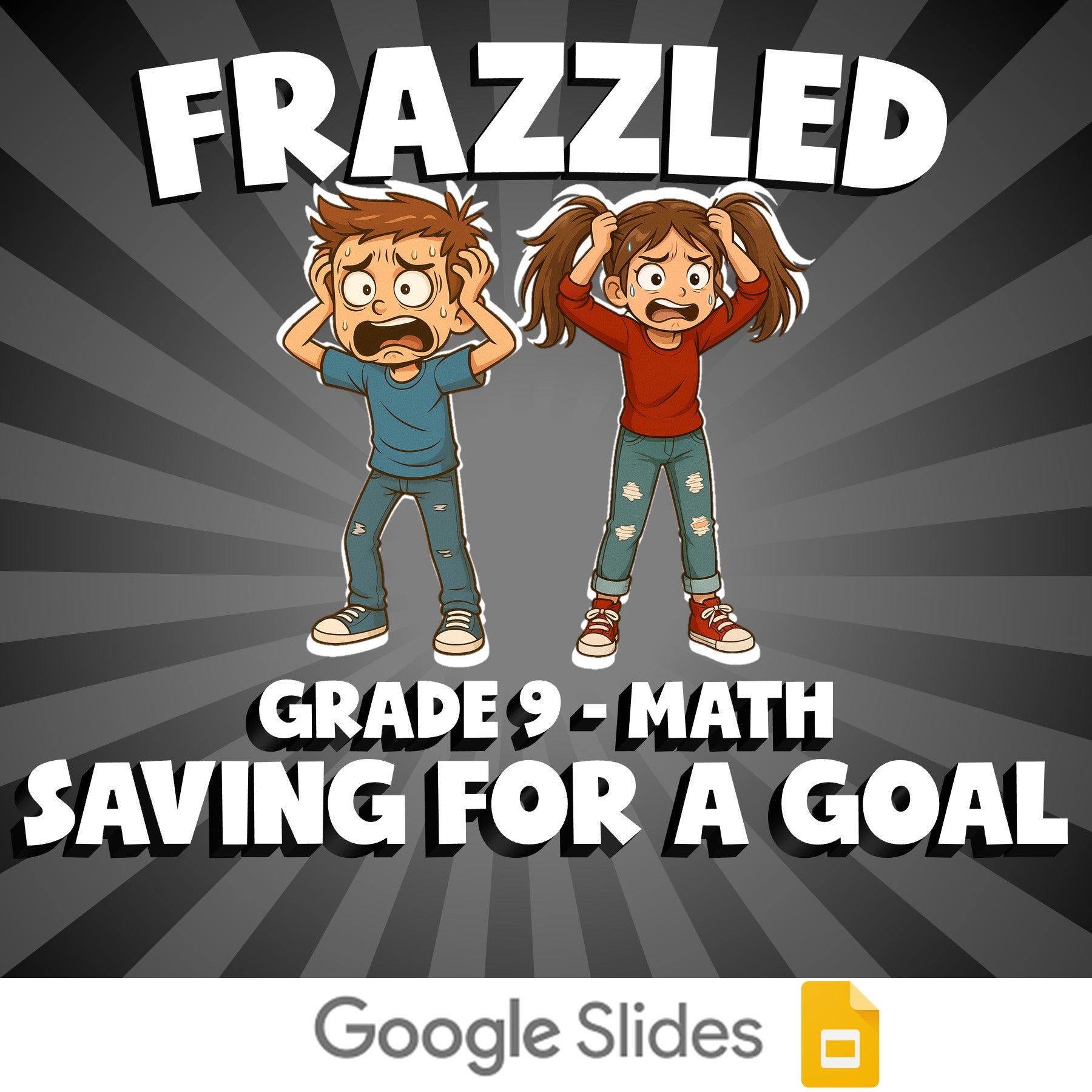 Saving for a Goal FRAZZLED Math Game - No Prep Grade 9 Review Activity