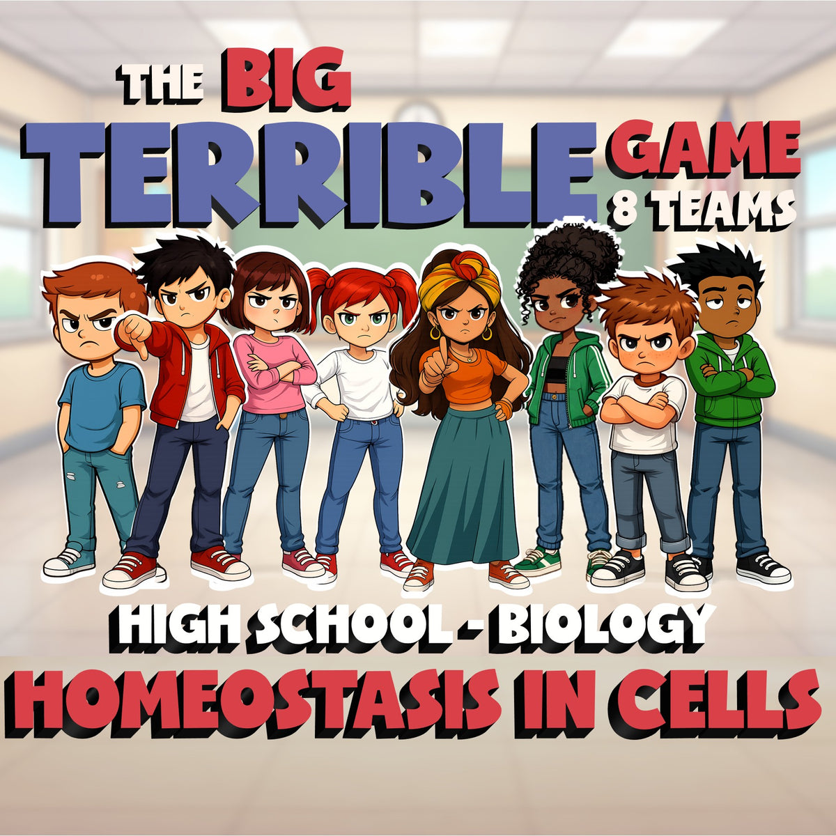 Homeostasis in Cells BIG TERRIBLE GAME - No Prep Biology Science Review Activity