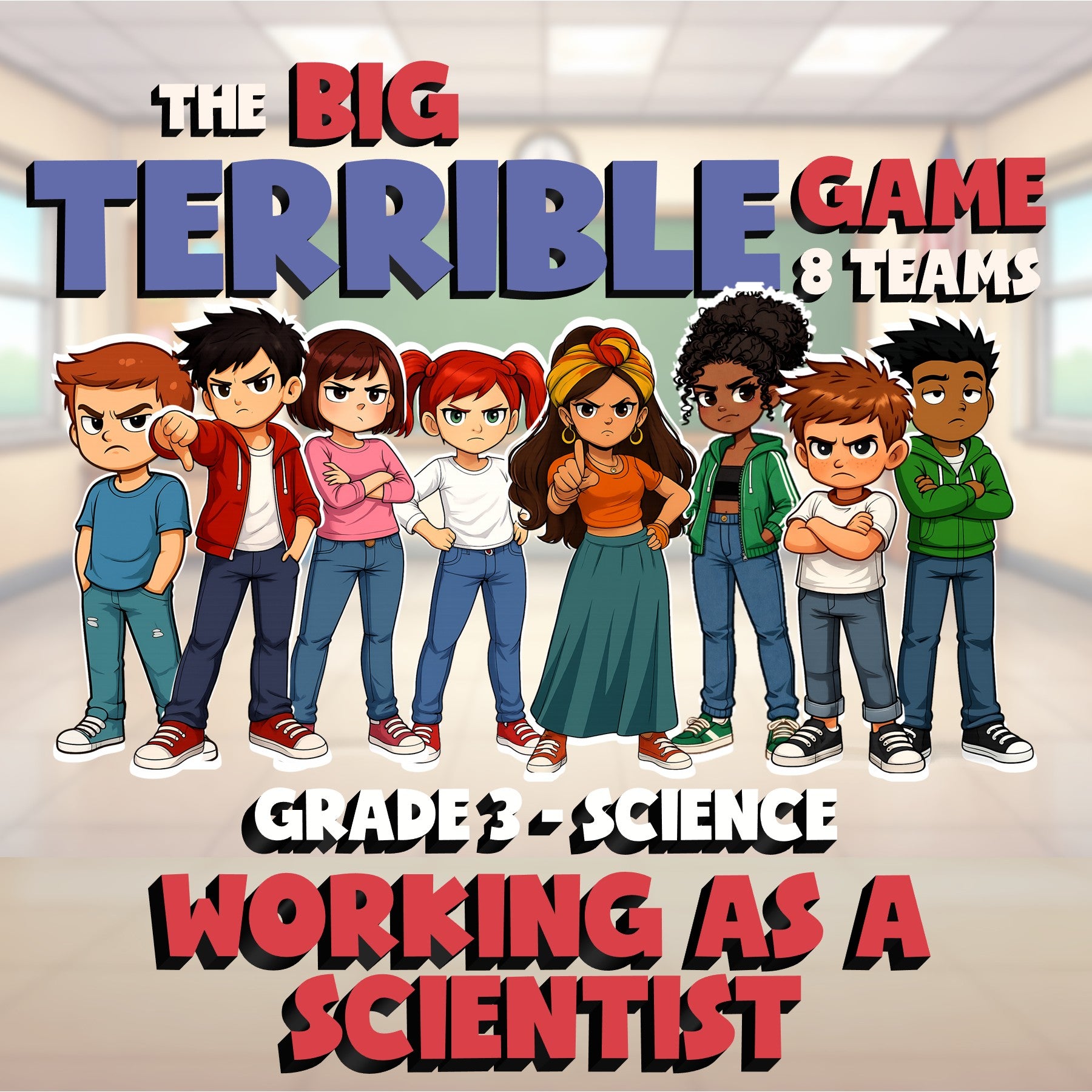 Working as a Scientist BIG TERRIBLE GAME - No Prep Grade 3 Science Review