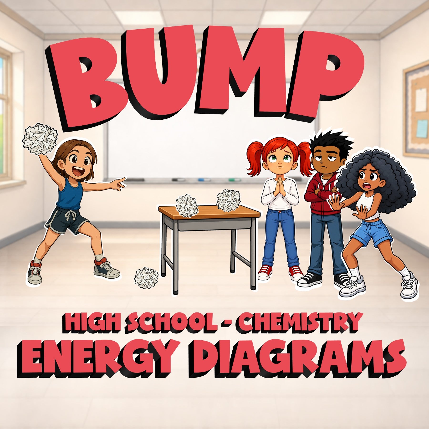 Energy Diagrams BUMP Science Game - No Prep Chemistry Review Activity
