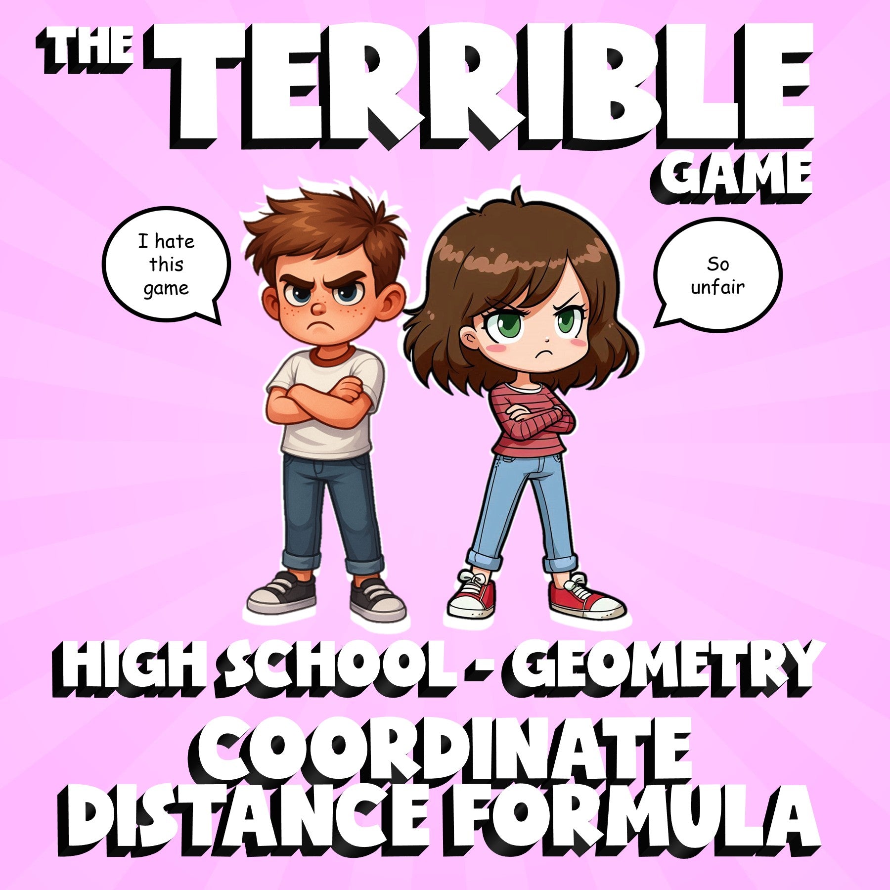 Coordinate Distance Formula THE TERRIBLE GAME - No Prep Geometry Math Review