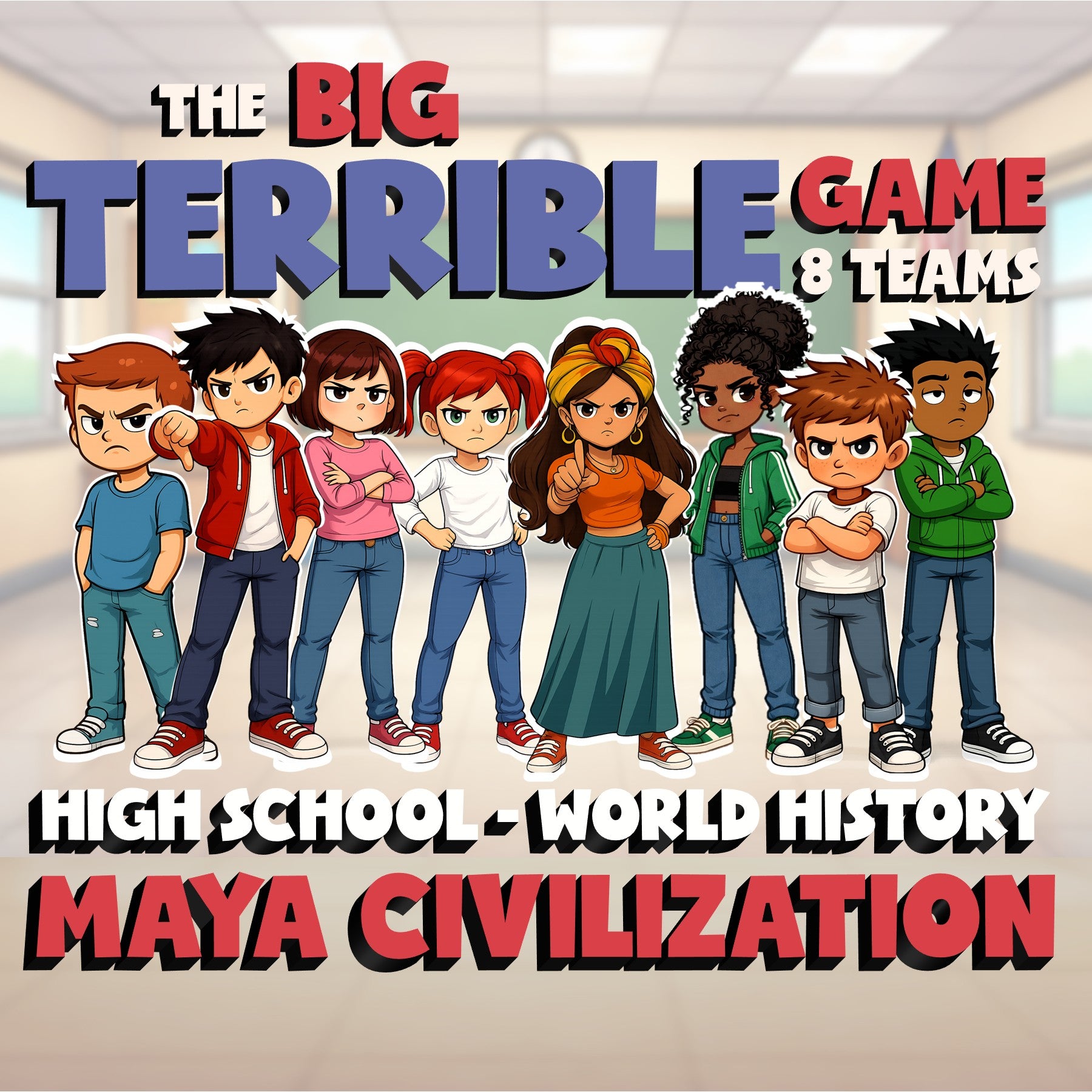 Maya Civilization BIG TERRIBLE GAME - No Prep World History Review Activity