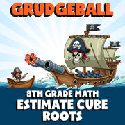 Estimate Cube Roots GRUDGEBALL Math Game - No Prep Grade 8 Review Activity