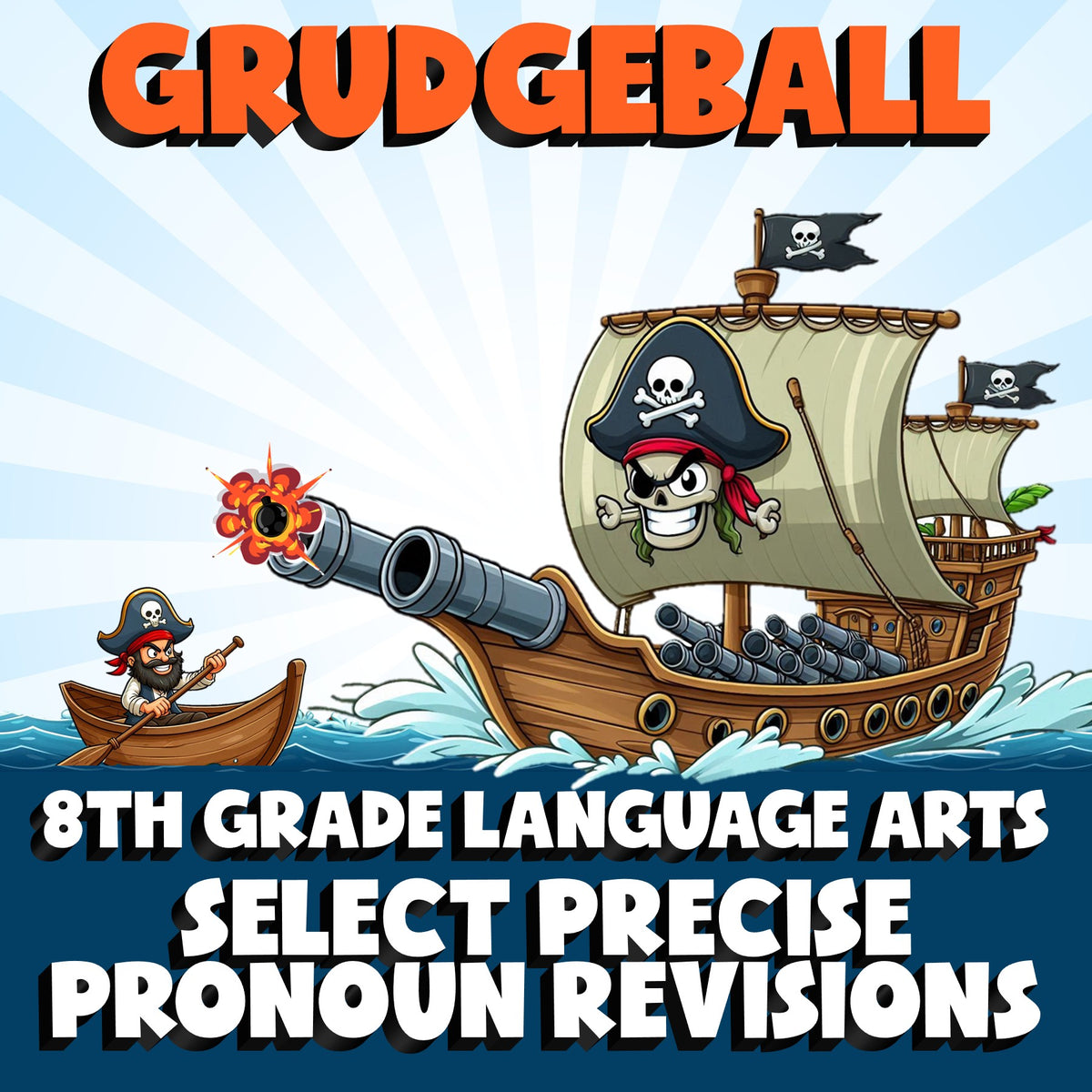Select Precise Pronoun Revisions GRUDGEBALL ELA Game - No Prep Grade 8 Review