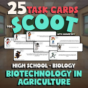 Biotechnology in Agriculture SCOOT TASK CARDS Science Game - No Prep Biology