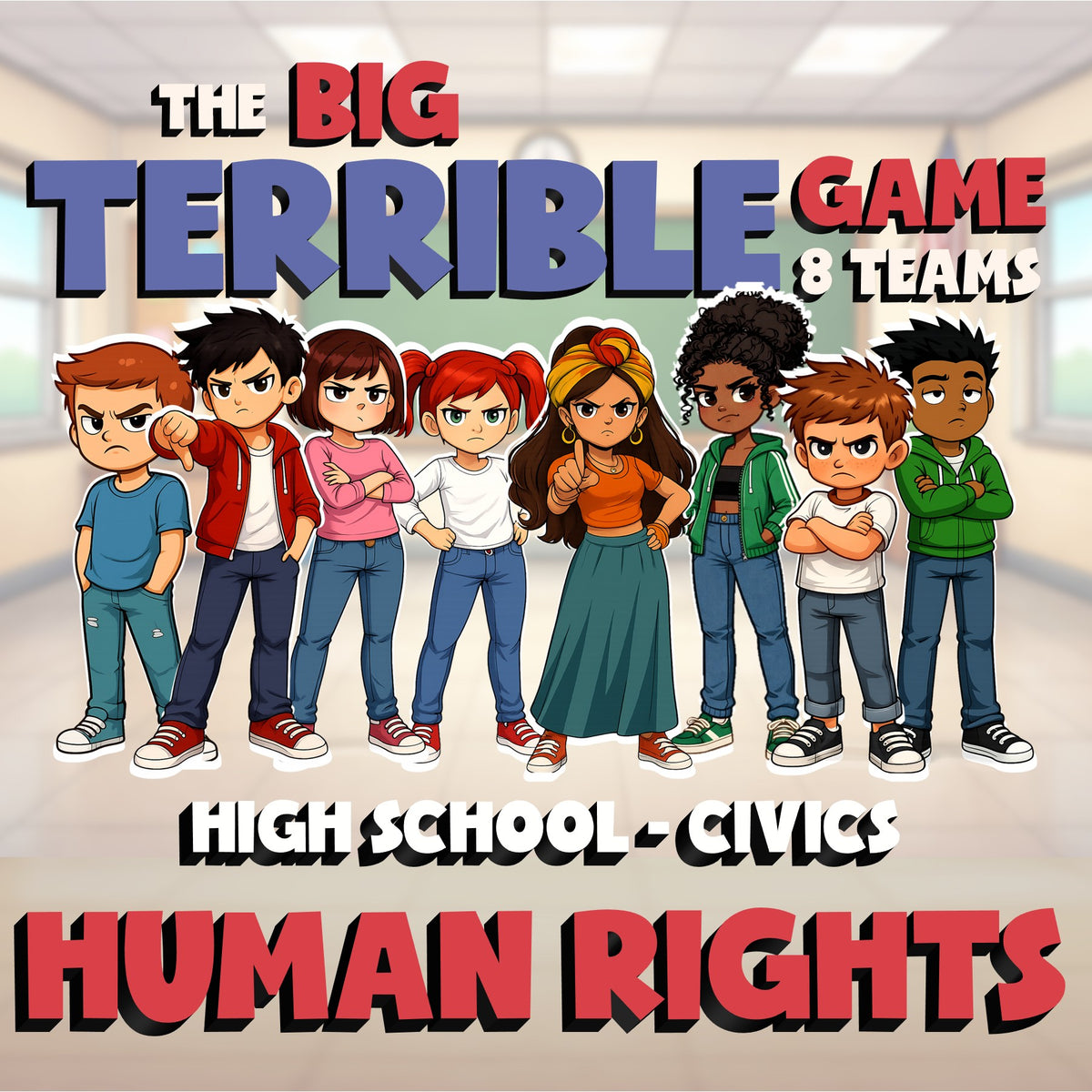 Human Rights BIG TERRIBLE GAME - No Prep Civics Review Activity