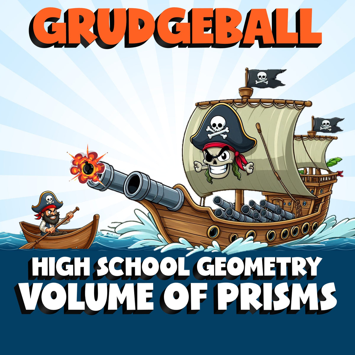 Volume of Prisms GRUDGEBALL Math Game - No Prep Geometry Review Activity