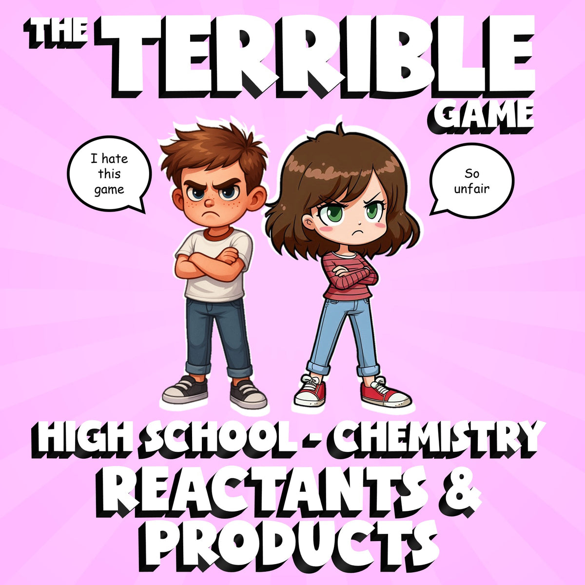 Reactants & Products THE TERRIBLE GAME - No Prep Chemistry Science Review