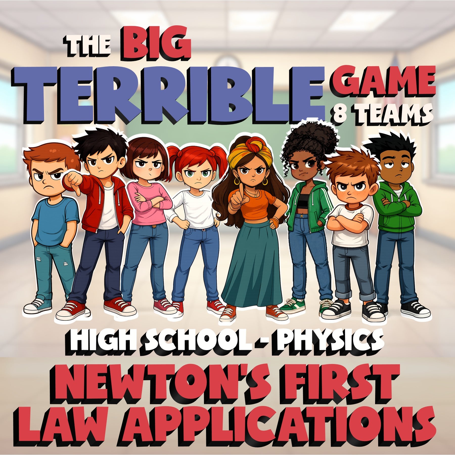 Newton’s First Law Applications BIG TERRIBLE GAME - Physics Science Review