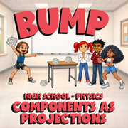Components as Projections BUMP Science Game - No Prep Physics Review Activity