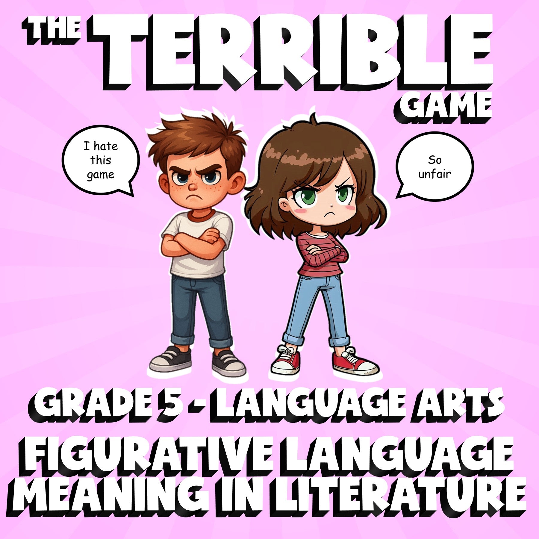 Figurative Language Meaning in Literature THE TERRIBLE GAME - Grade 5 ELA Review