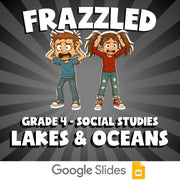 Lakes & Oceans FRAZZLED Socials Game - No Prep Grade 4 Review Activity