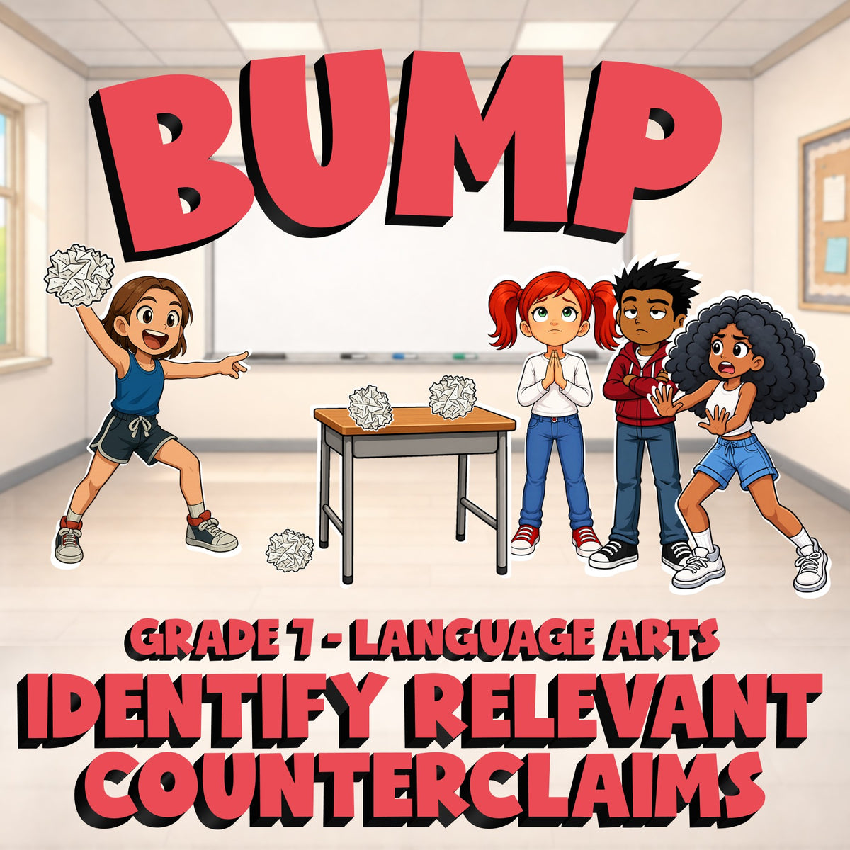 Identify Relevant Counterclaims BUMP ELA Game - No Prep Grade 7 Review Activity