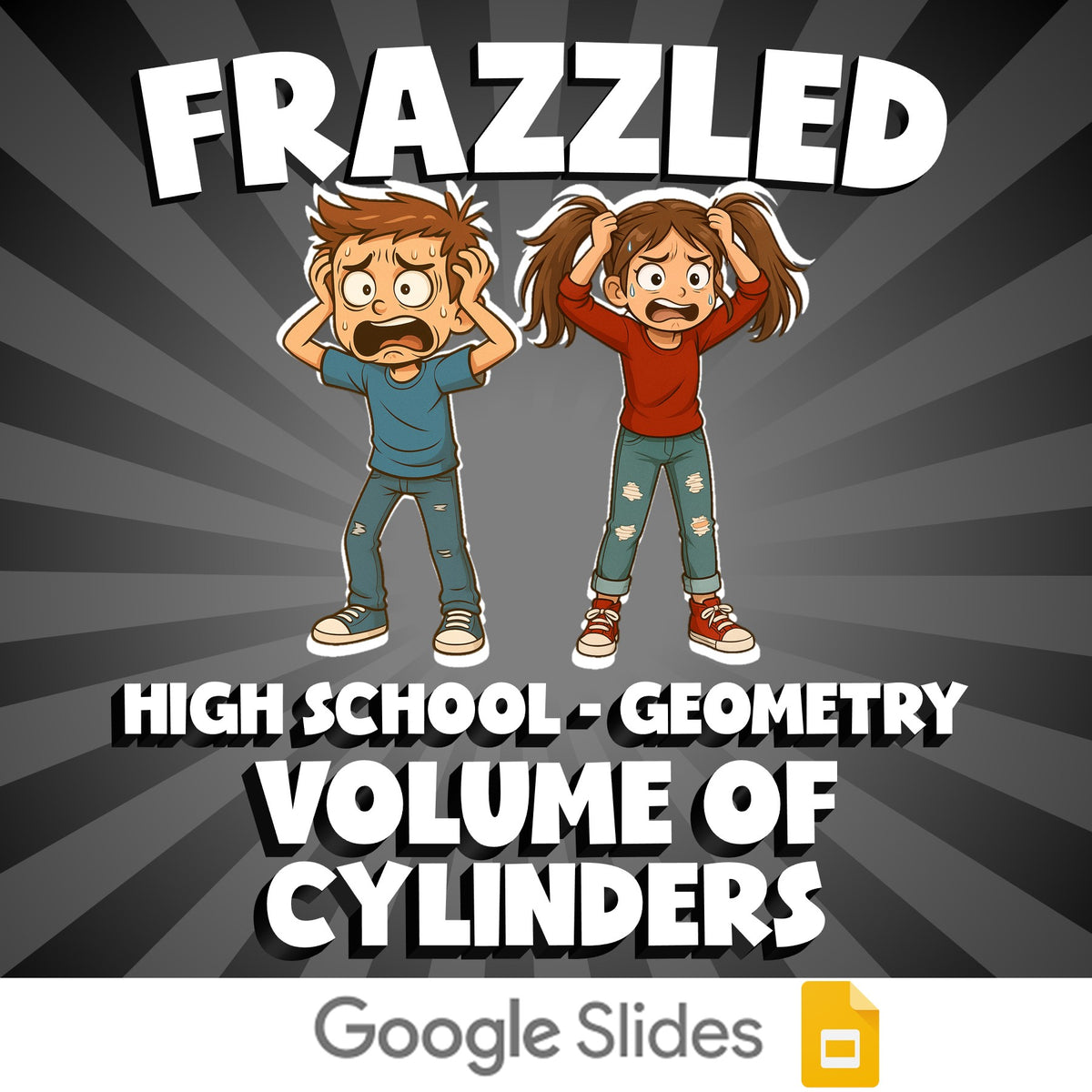 Volume of Cylinders FRAZZLED Math Game - No Prep Geometry Review Activity