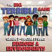 Regions & Environments BIG TERRIBLE GAME - No Prep Grade 3 Socials Review