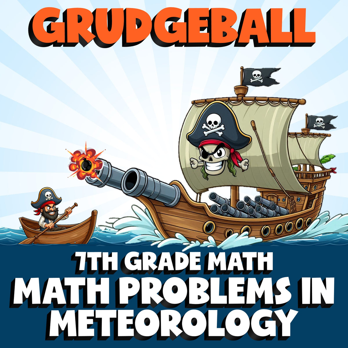 Math Problems in Meteorology GRUDGEBALL Math Game - No Prep Grade 7 Review