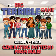 Generating Patterns from Rules BIG TERRIBLE GAME - No Prep Grade 4 Math Review