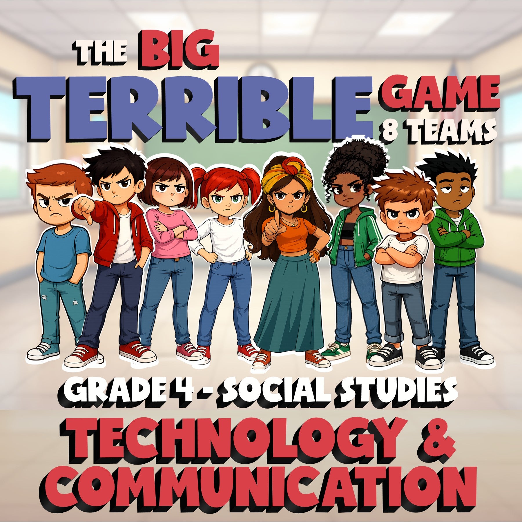Technology & Communication BIG TERRIBLE GAME - No Prep Grade 4 Socials Review