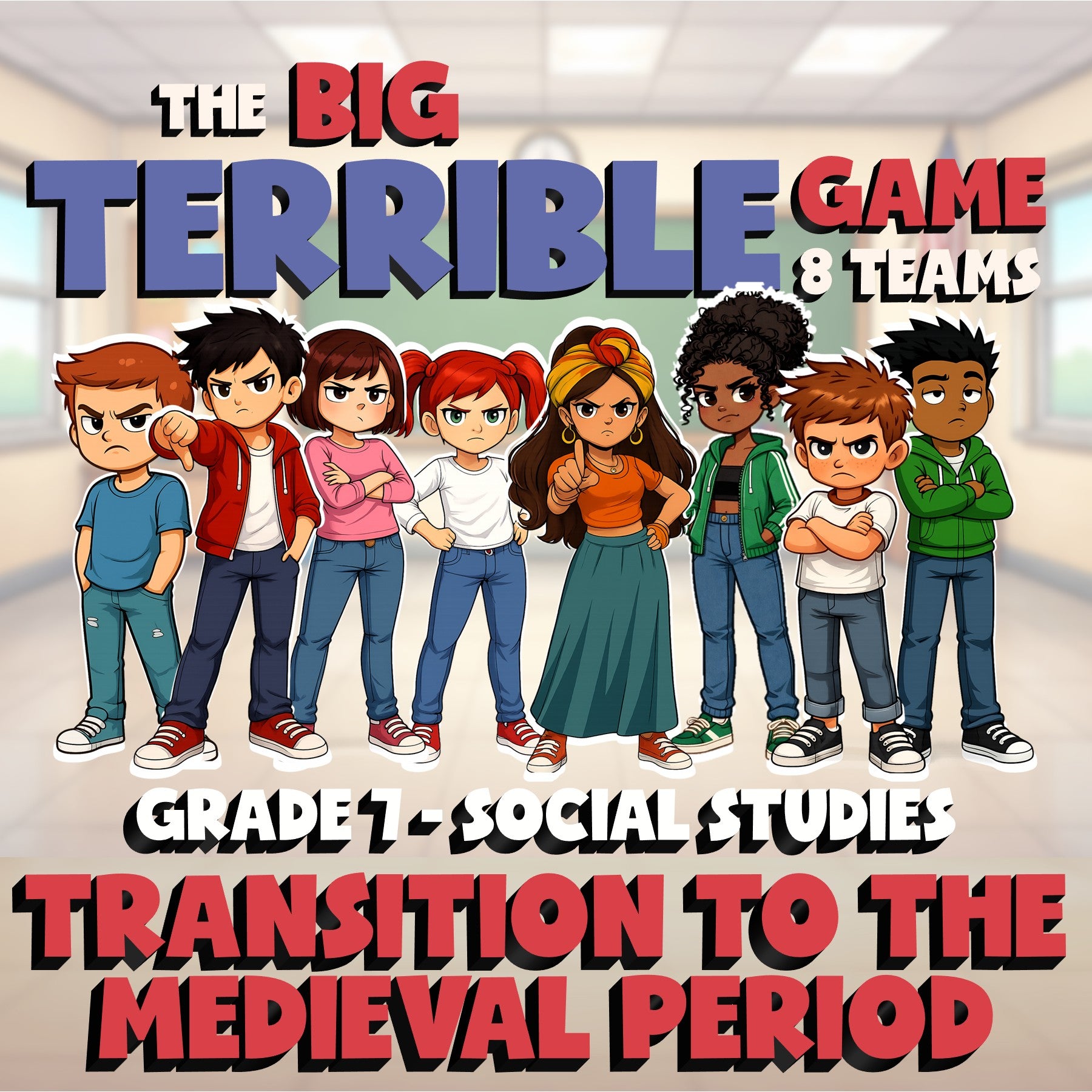 Transition to the Medieval Period BIG TERRIBLE GAME - Grade 7 Socials Review
