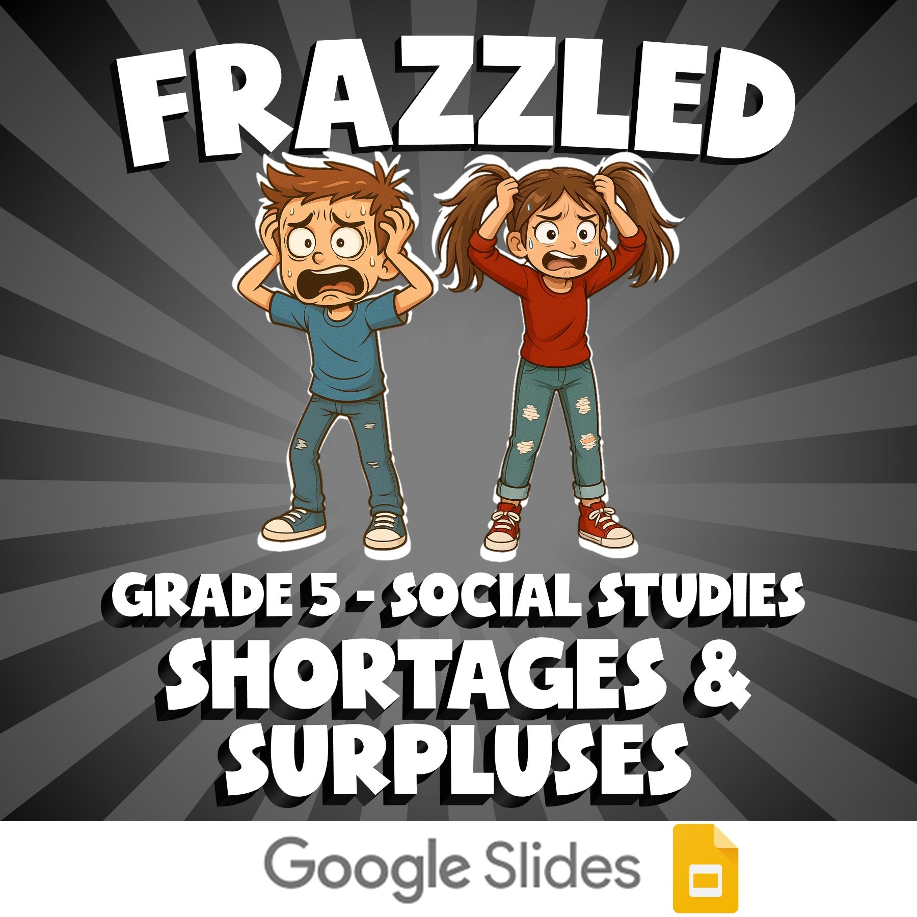 Shortages & Surpluses FRAZZLED Socials Game - No Prep Grade 5 Review Activity