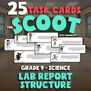 Lab Report Structure SCOOT TASK CARDS Science Game - No Prep Grade 9 Review