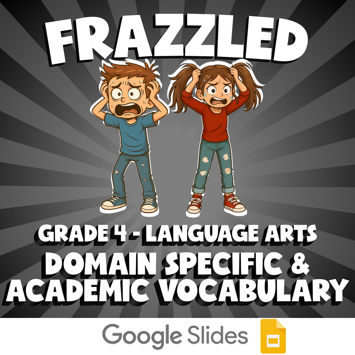Domain Specific & Academic Vocabulary FRAZZLED ELA Game - No Prep Grade 4 Review