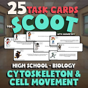 Cytoskeleton & Cell Movement SCOOT TASK CARDS Science Game - No Prep Biology