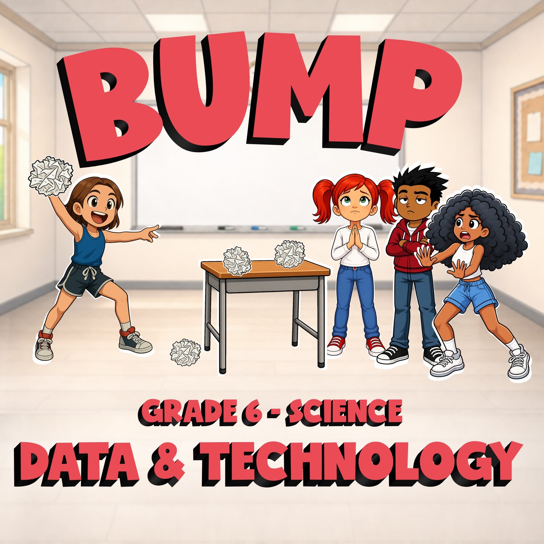 Data & Technology BUMP Science Game - No Prep Grade 6 Review Activity