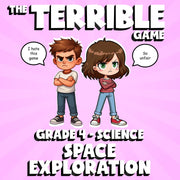 Space Exploration THE TERRIBLE GAME - No Prep Grade 4 Science Review Activity
