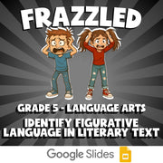 Identify Figurative Language in Literary Text FRAZZLED ELA Game - Grade 5