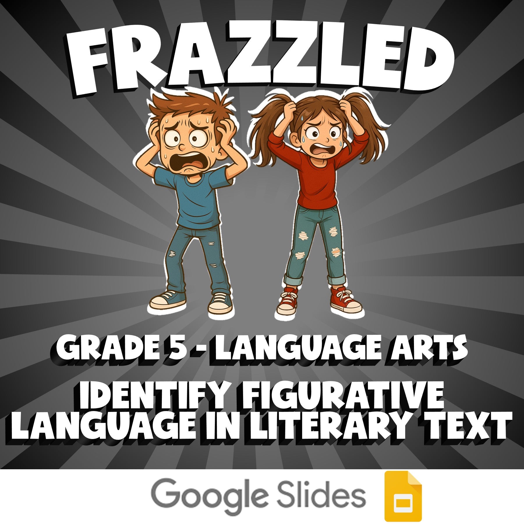 Identify Figurative Language in Literary Text FRAZZLED ELA Game - Grade 5