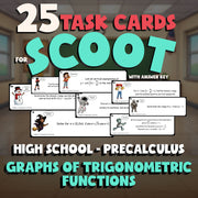 Graphs of Trigonometric Functions SCOOT TASK CARDS Math Game - PreCalculus
