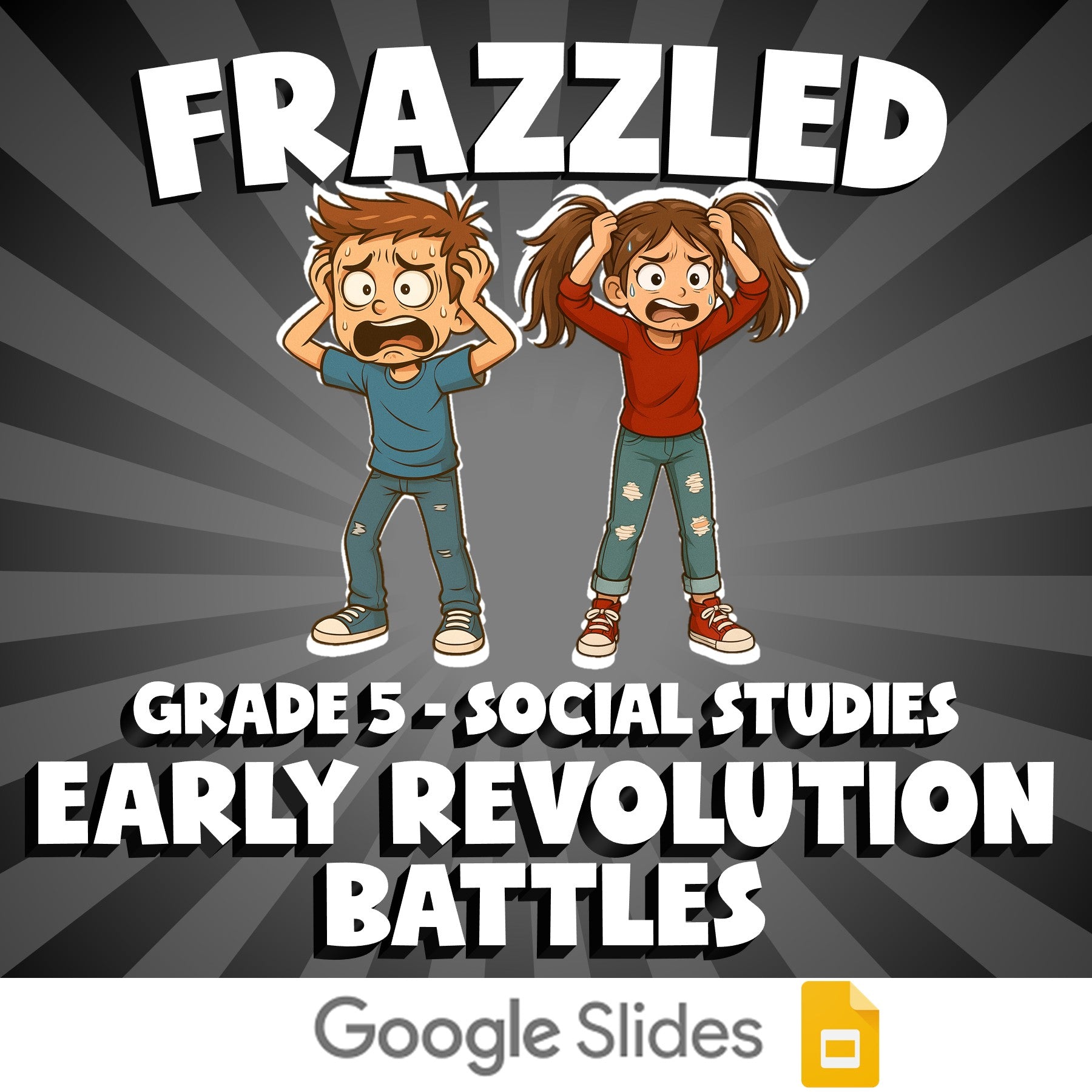 Early Revolution Battles FRAZZLED Socials Game - No Prep Grade 5 Review Activity