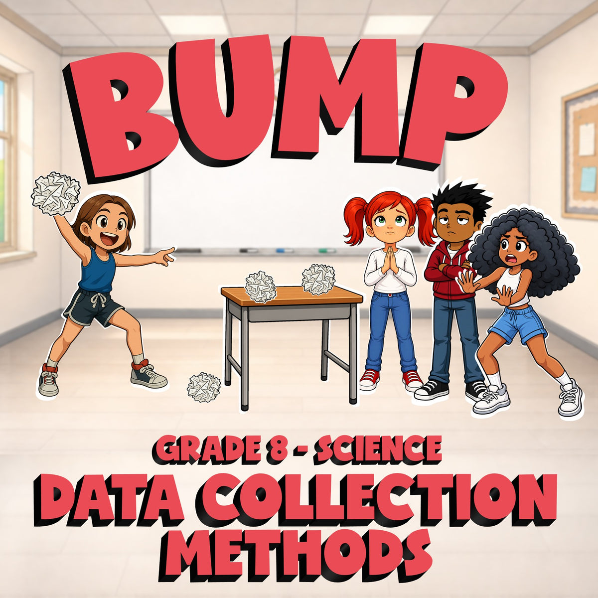 Data Collection Methods BUMP Science Game - No Prep Grade 8 Review Activity