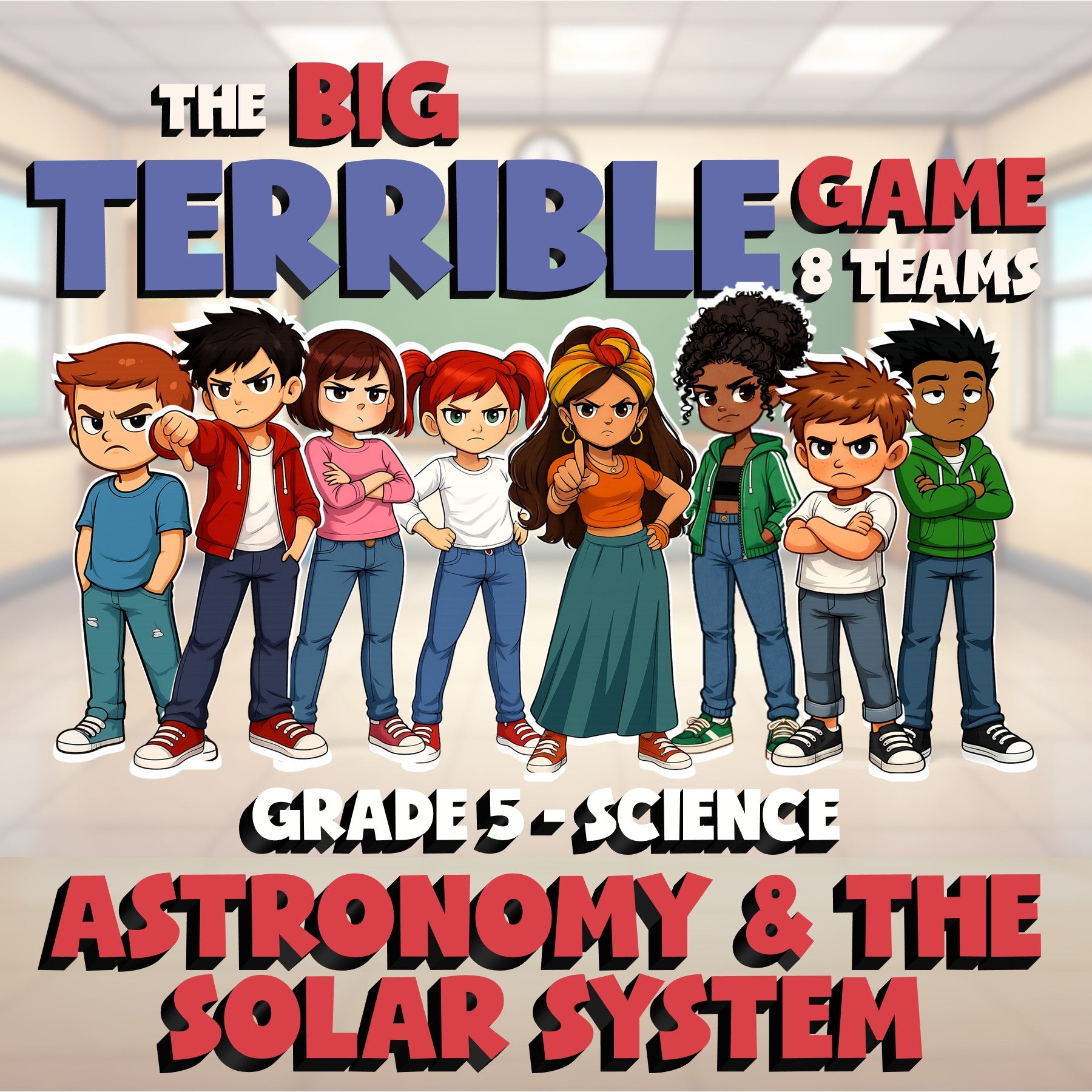 Astronomy & the Solar System BIG TERRIBLE GAME - No Prep Grade 5 Science Review