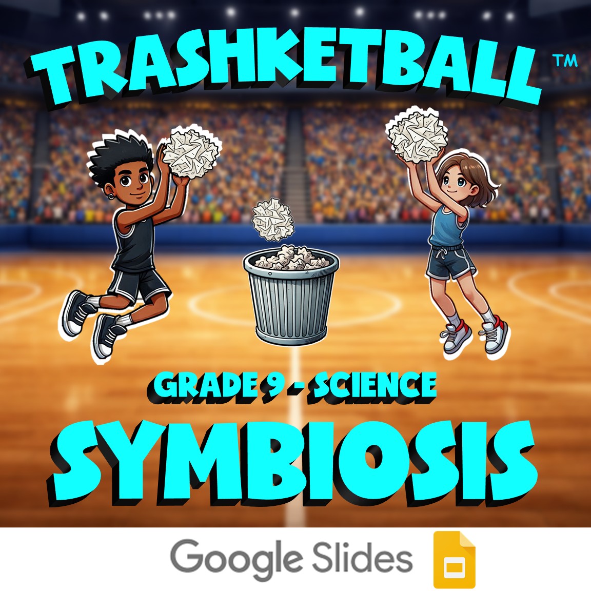 Symbiosis TRASHKETBALL Science Game - No Prep Grade 9 Review Activity