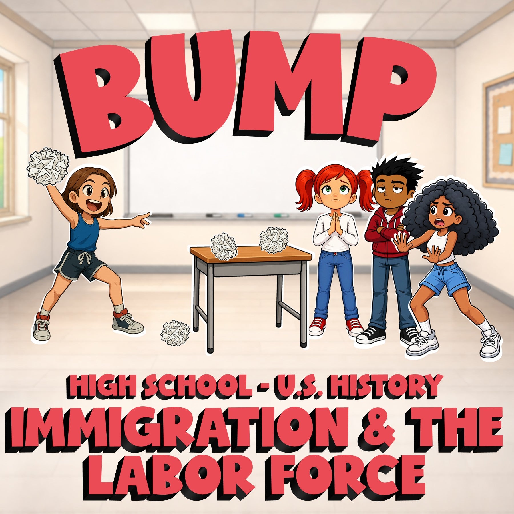 Immigration & the Labor Force BUMP U.S. History Game - No Prep Review Activity