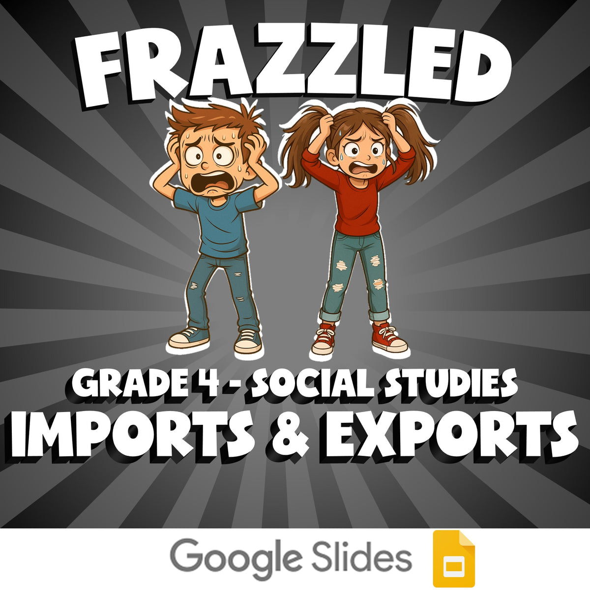 Imports & Exports FRAZZLED Socials Game - No Prep Grade 4 Review Activity