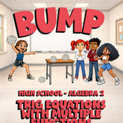 Trig Equations with Multiple Functions BUMP Math Game - No Prep Algebra 2 Review