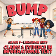 Claims & Evidence in Informational Text BUMP ELA Game - No Prep Grade 9 Review