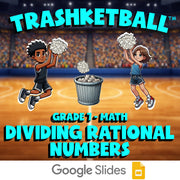 Dividing Rational Numbers TRASHKETBALL Math Game - No Prep Grade 7 Review