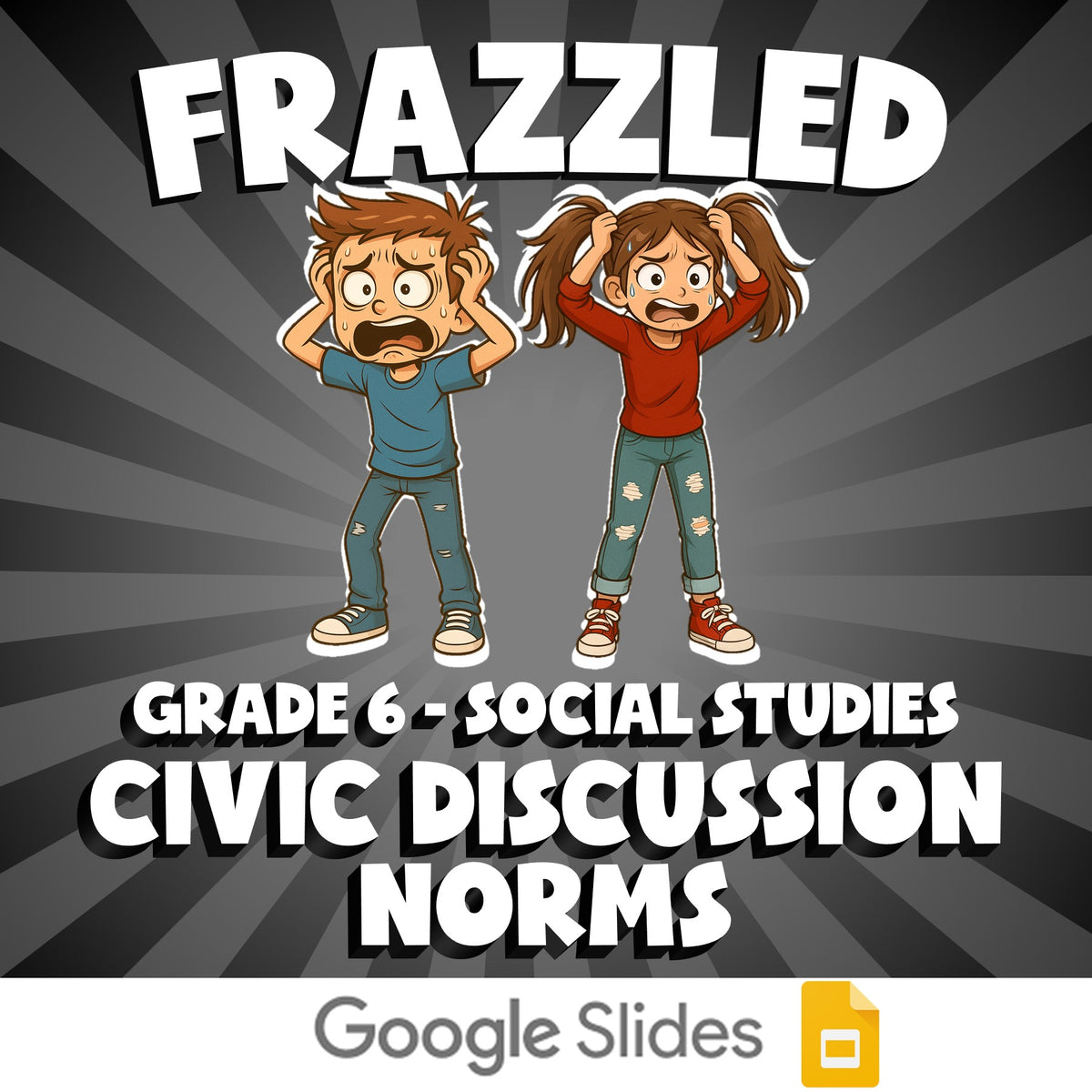 Civic Discussion Norms FRAZZLED Socials Game - No Prep Grade 6 Review Activity