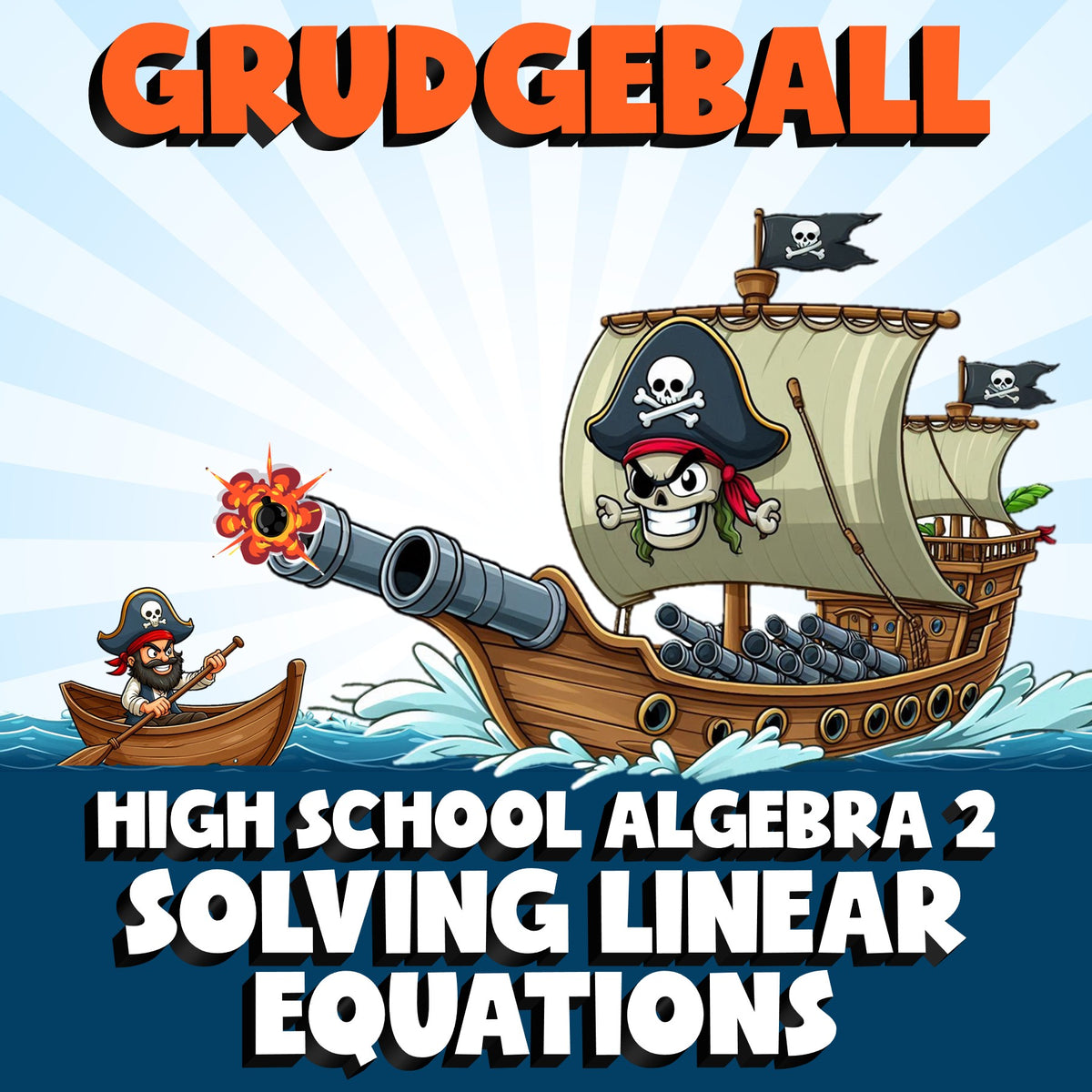 Solving Linear Equations GRUDGEBALL Math Game - No Prep Algebra 2 Review