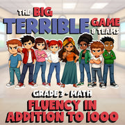 Fluency in Addition to 1000 BIG TERRIBLE GAME - No Prep Grade 3 Math Review